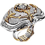 Женское золотое кольцо с бриллиантами и сапфирами, 1619544