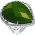 Женское серебряное кольцо с куб. циркониями и агатом - фото 1