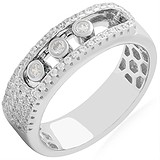 Женское серебряное кольцо с куб. циркониями, 1664856