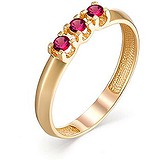 Женское золотое кольцо с рубинами, 1666904