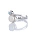 Женское серебряное кольцо с культив. жемчугом и топазом - фото 2