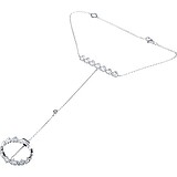 Женский серебряный браслет с кольцом с куб. циркониями, 1676888