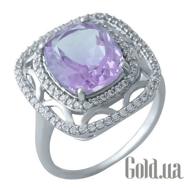 

Женские кольца Fresh Jewelry, Женское серебряное кольцо с аметистом и куб. циркониями, 20