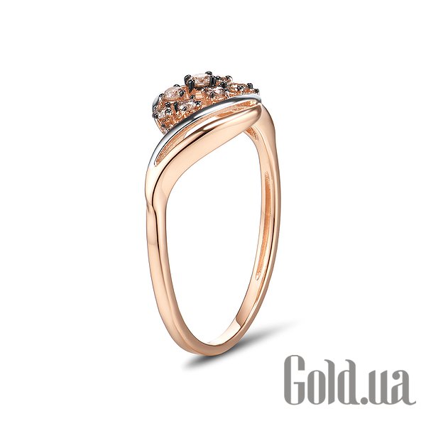 Каблучка Lurie Jewelry Жіноча золота каблучка з діамантами, 16.5