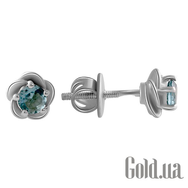 

Серьги-гвоздики Fresh Jewelry, Серебряные серьги с топазами