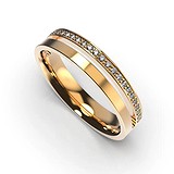 Золотое обручальное кольцо с бриллиантами, 1768792