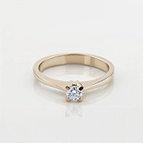 Золотое кольцо с бриллиантом, 1795416