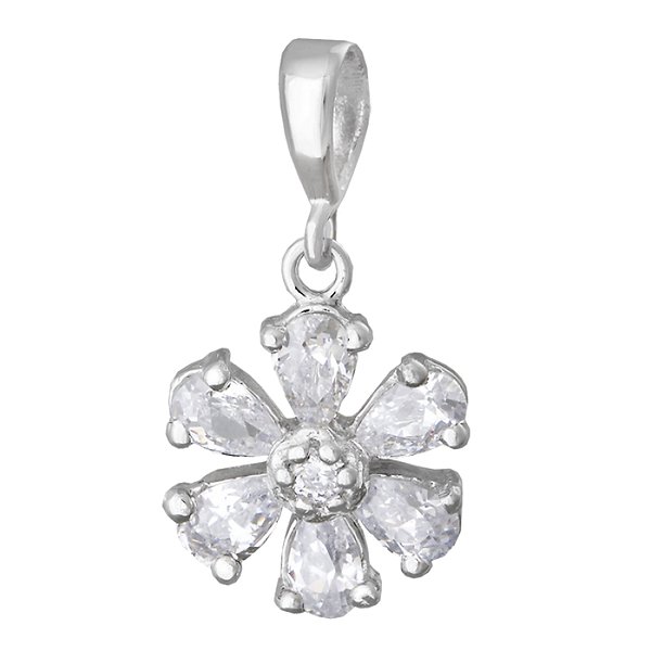 Серебряный кулон  с куб. циркониями