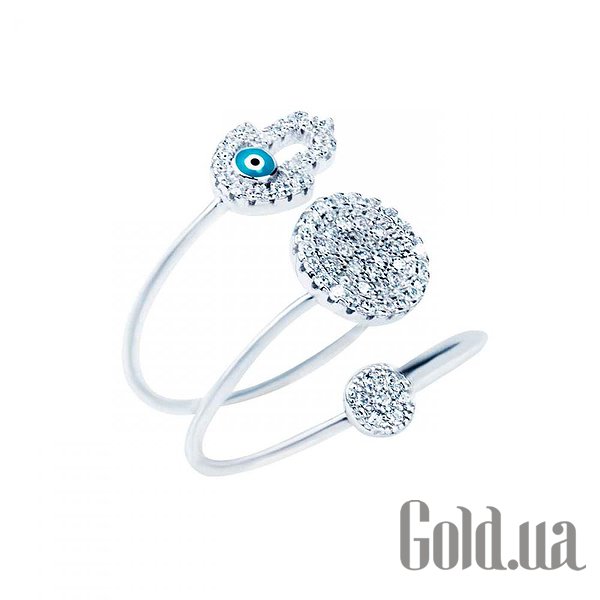 

Женские кольца Lurie Jewelry, Женское серебряное кольцо с куб. циркониями, 19