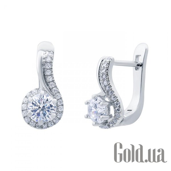 

Серьги Lurie Jewelry, Серебряные серьги с куб. циркониями