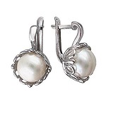 Срібні сережки з прісн. перлами, 1531993