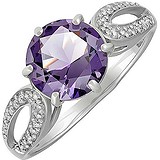 Женское серебряное кольцо с алпанитом и куб. циркониями, 1605465