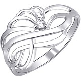 Женское серебряное кольцо с куб. цирконием, 1614425