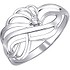 Женское серебряное кольцо с куб. цирконием - фото 1