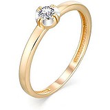 Золотое кольцо с бриллиантом, 1622361