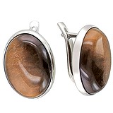 Серебряные серьги с яшмой, 1625689