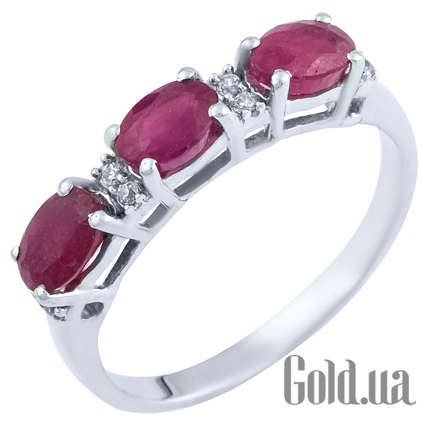 

Женские кольца Fresh Jewelry, Женское серебряное кольцо с рубинами и куб. циркониями, 18