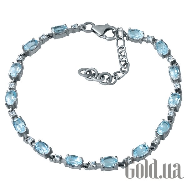 

Женские браслеты Fresh Jewelry, Женский серебряный браслет с топазами и куб. циркониями, 18