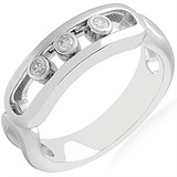 Женское серебряное кольцо с куб. циркониями, 1664857