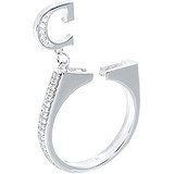Женское серебряное кольцо с куб. циркониями, 1676121