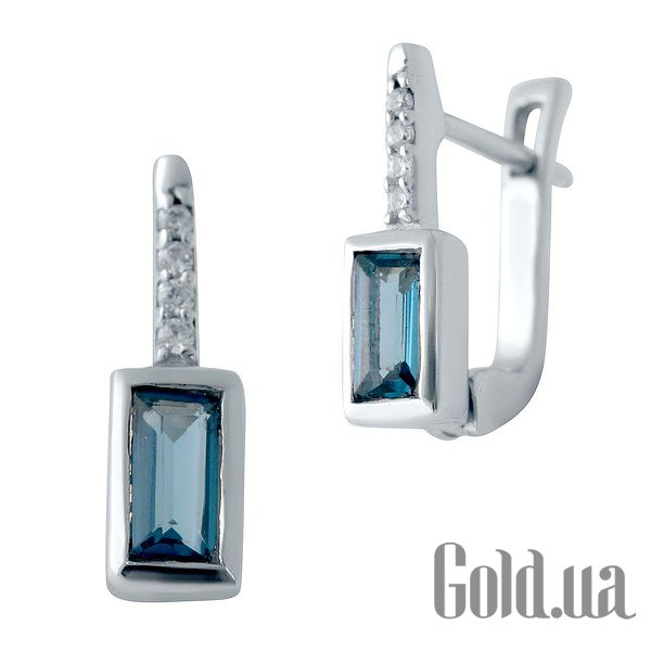 

Серьги Fresh Jewelry, Серебряные серьги с топазами и куб. циркониями