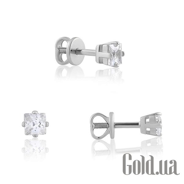 

Серьги-гвоздики Украина, Золотые серьги с куб. циркониями