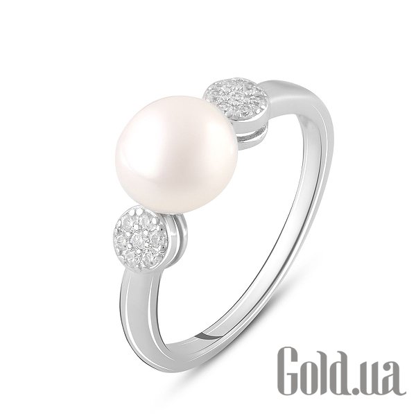 

Женские кольца Fresh Jewelry, Женское серебряное кольцо с куб. циркониями и культив. жемчугом, 17