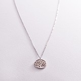 Серебряный кулон с цепочкой с куб. циркониями, 1760601