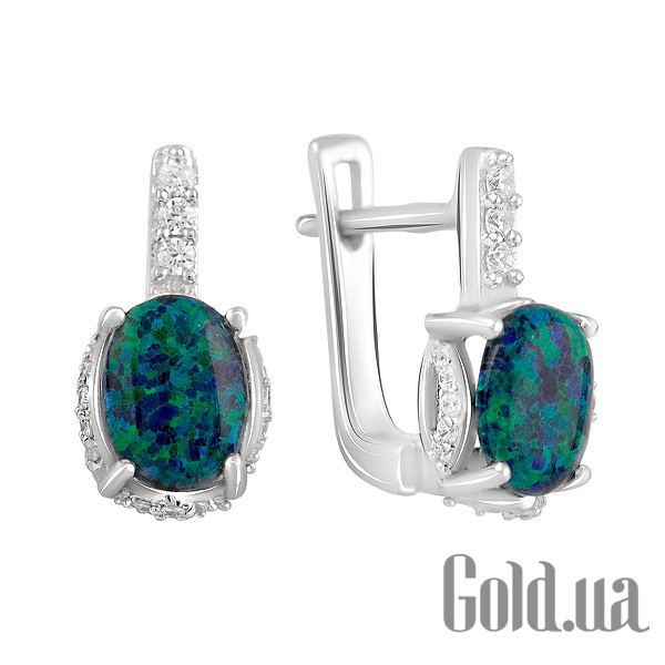 

Серьги Fresh Jewelry, Серебряные серьги с куб. циркониями и опалами
