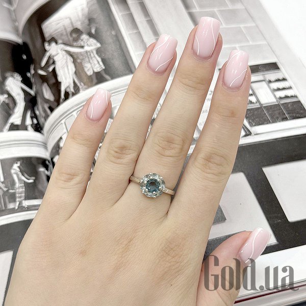 Каблучка Fresh Jewelry Жіноча срібна каблучка з топазами, 18