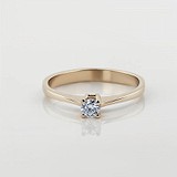 Золотое кольцо с бриллиантом, 1795417