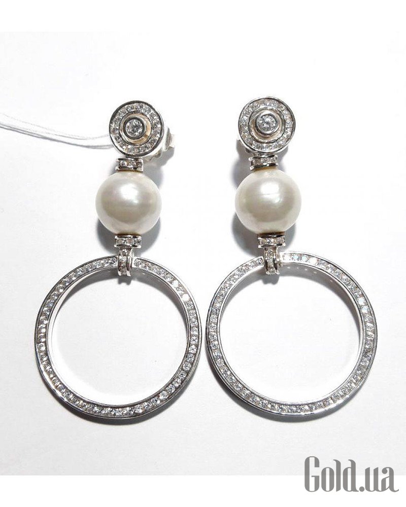 Thomas Sabo Серебряные серьги с куб. циркониями и культив. жемчугом H1455-1-384