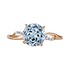 Женское золотое кольцо с топазом и бриллиантами - фото 2