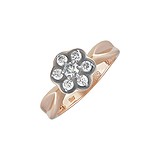 Женское золотое кольцо с бриллиантами, 1533018