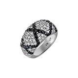 Серебряное обручальное кольцо с куб. циркониями, 1542234