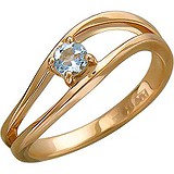 Женское золотое кольцо с аквамарином, 1618010