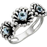 Женское серебряное кольцо с топазами, 1618522