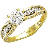 Золотое кольцо с бриллиантами, 1619546