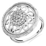 Женское серебряное кольцо с куб. циркониями, 1665370