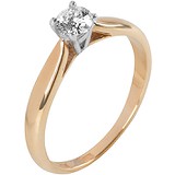 Золотое кольцо с бриллиантом, 1672794