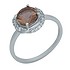 Женское серебряное кольцо с султанитом и куб. циркониями - фото 1