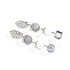 Срібні сережки з агатами, кварцами, кришталем і куб. цирконіями - фото 1