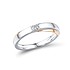 Обручальное золотое кольцо с бриллиантом - фото 1
