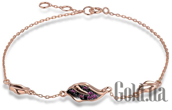 

Браслет Lurie Jewelry, Женский золотой браслет с рубинами, 19