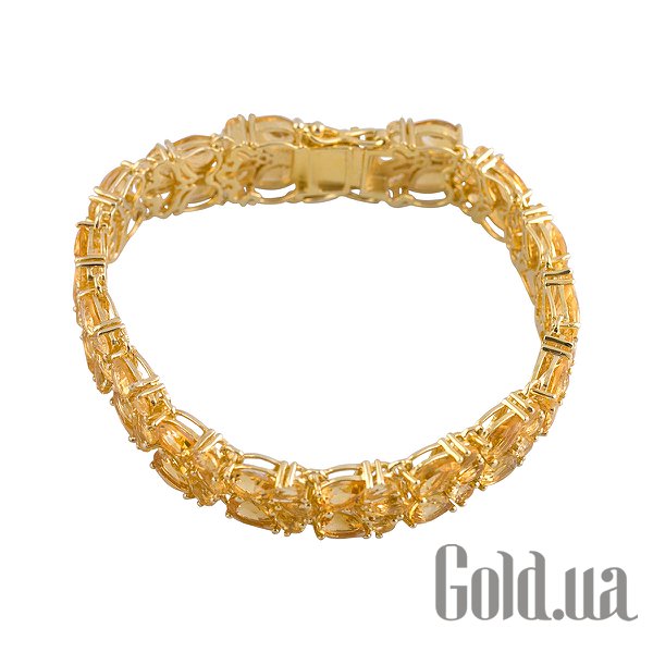 

Женские браслеты Fresh Jewelry, Женский серебряный браслет с синт. цитринами в позолоте, 20