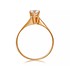 Золотое кольцо с кристаллом Swarovski - фото 2