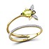 Женское золотое кольцо с бриллиантами и перидотами - фото 1