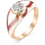 Женское золотое кольцо с бриллиантом, 1604443