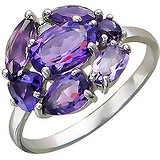 Женское серебряное кольцо с аметистами, 1611355