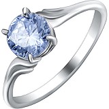 Женское серебряное кольцо с куб. цирконием, 1614427